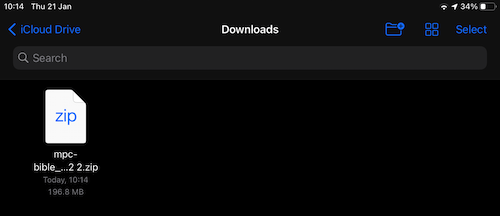 iOS Download Folder